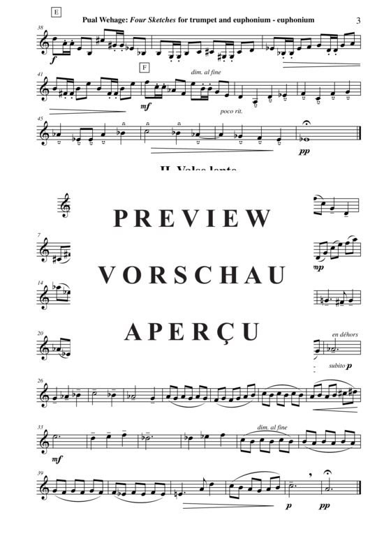 Produktgalerie: Seite 20 von 22 Four Sketches , , (Duett für Trompete in B + Euphonium in B)