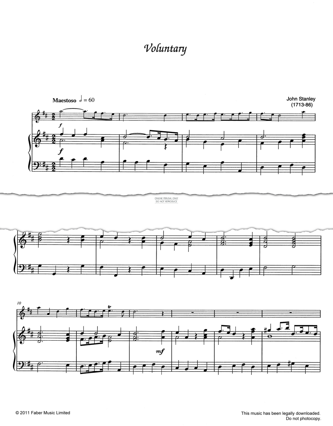 Produktgalerie: Seite 1 von 1 Voluntary, John Stanley, Klavier, Trompete