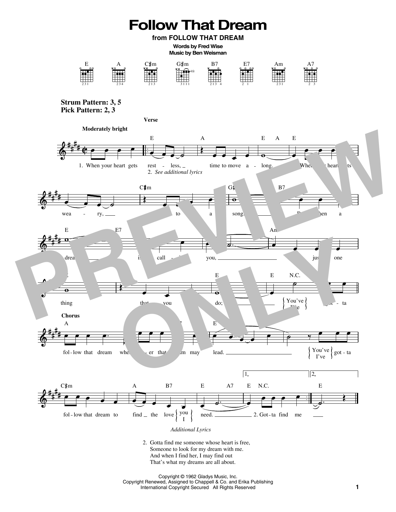 Produktgalerie: Seite 1 von 1 Follow That Dream, Elvis Presley, Gitarre