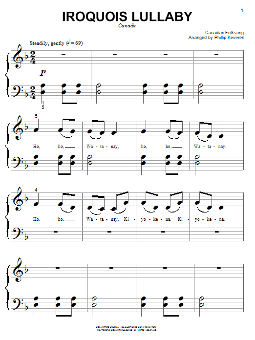 Product picture to: Iroquois Lullaby (arr. Phillip Keveren)