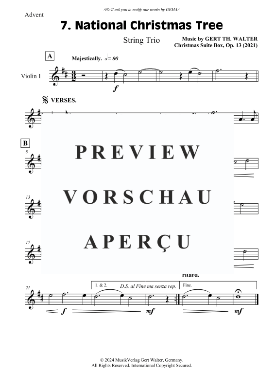 Produktgalerie: Seite 4 von 6 National Christmas Tree, , (Streicher Trio)