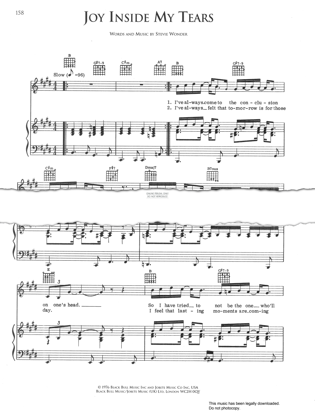 Product gallery: Page 1 of 1 Joy Inside My Tears, Stevie Wonder