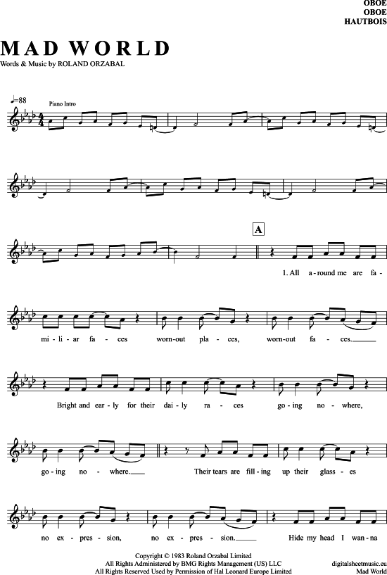 Produktbild zu: Mad World Michael Andrews/Gary Jules