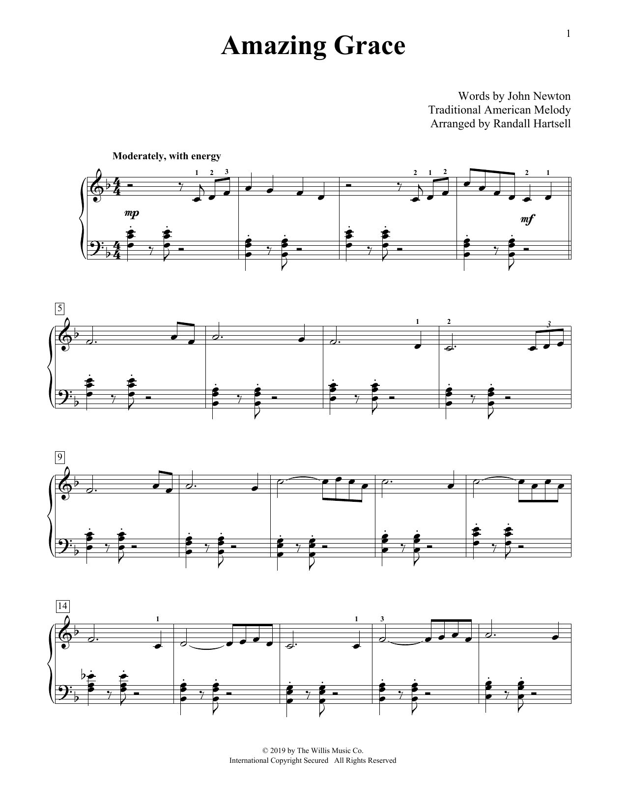 Product picture to: Amazing Grace (arr. Randall Hartsell)