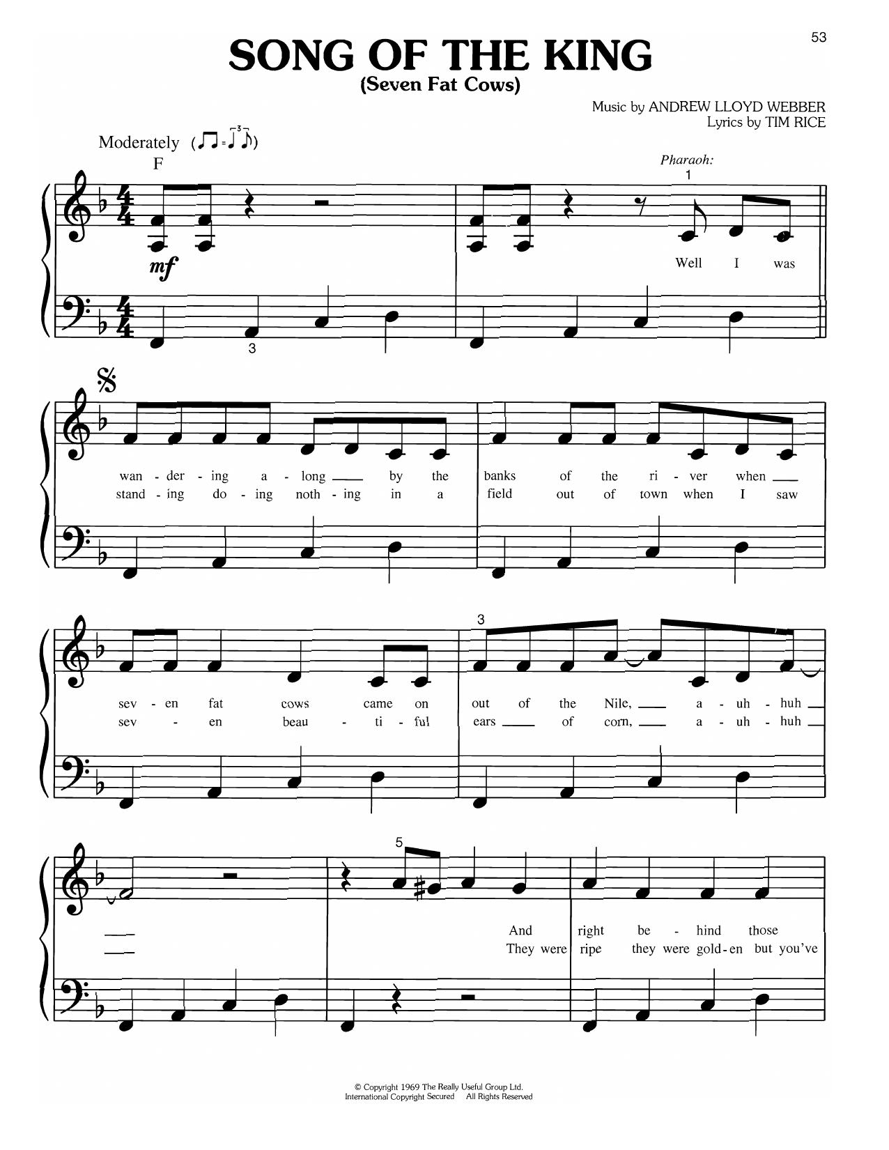 Song Of The King (from Joseph and the Amazing Technicolor Dreamcoat