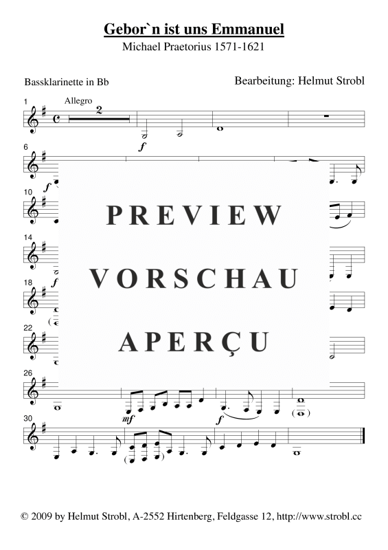 gallery: Geborn ist uns Emmanuel, , Klarinettenquartett