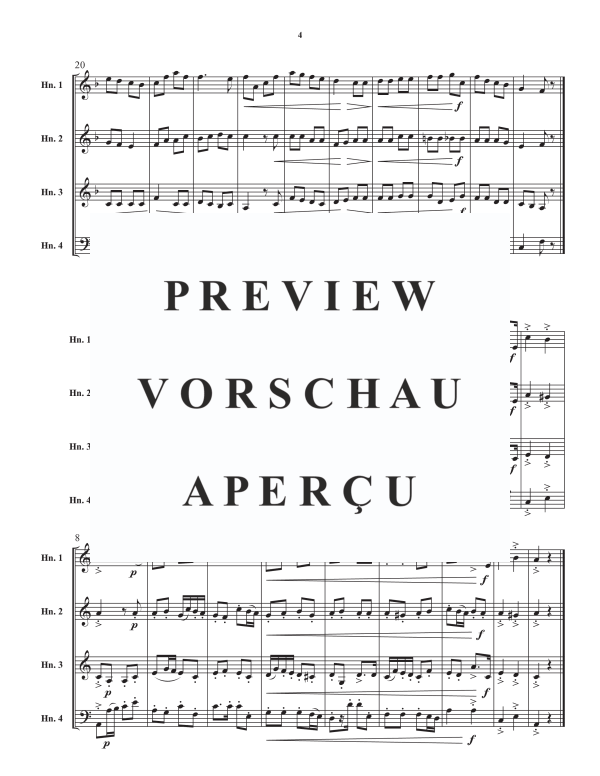 Product gallery: Page 6 of 11 Sechs Volkslieder, , Horn Quartet