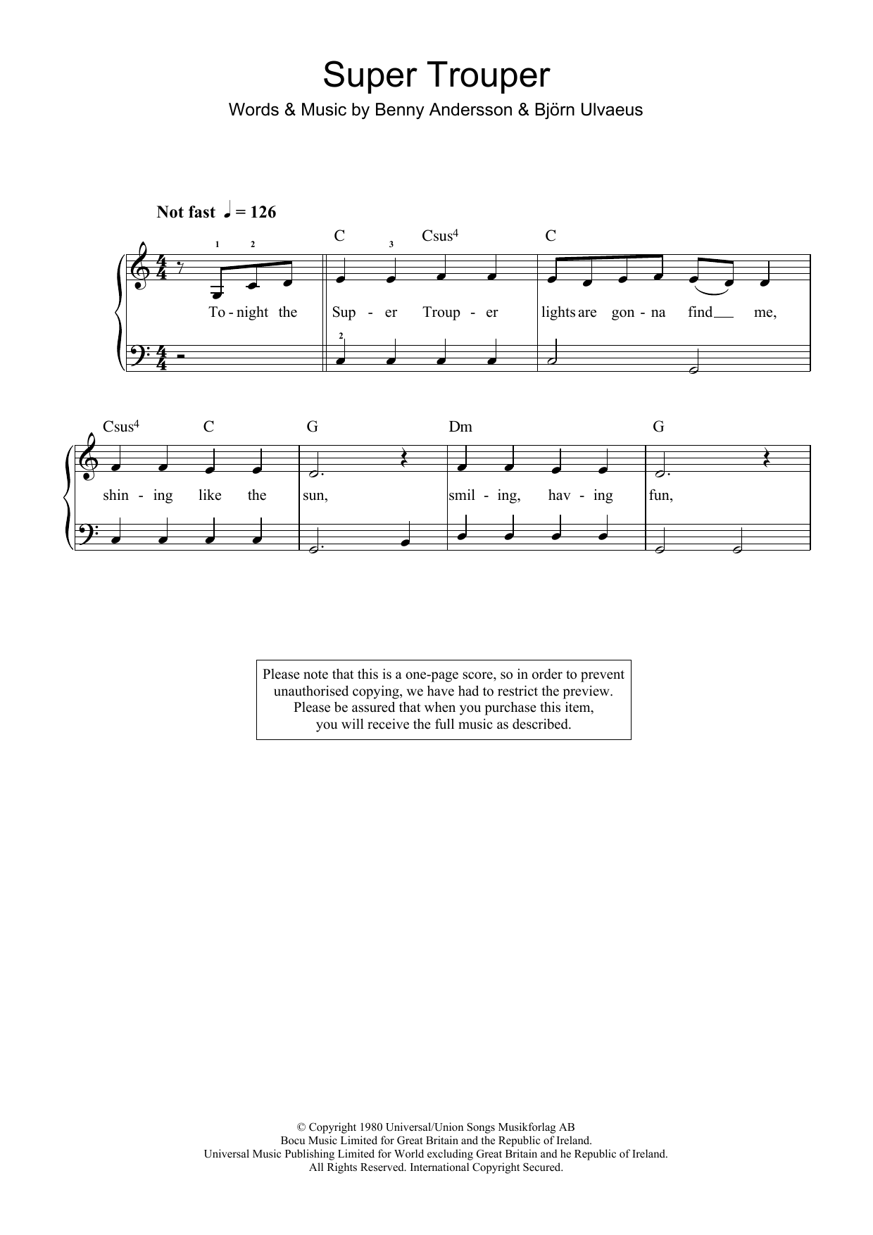 Product picture to: Super Trouper