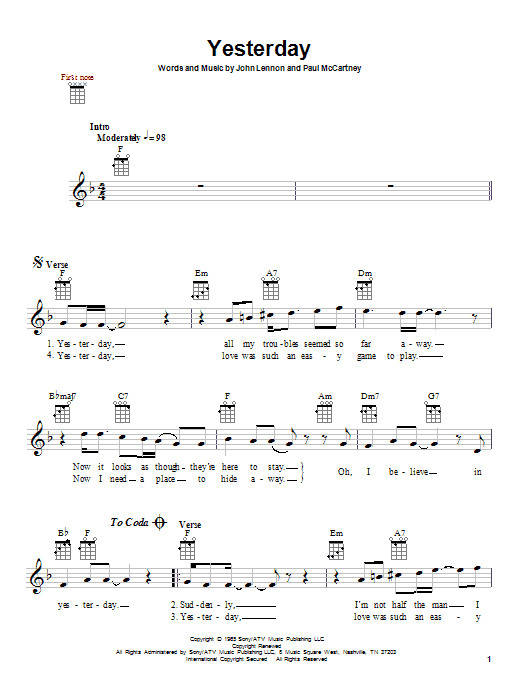 Product picture to:  Yesterday - The Beatles