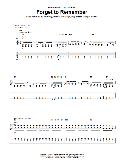 Produktgalerie: Seite 1 von 1 Forget To Remember, Mudvayne, Gitarre
