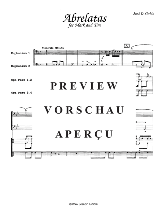 Produktgalerie: Seite 3 von 21 Abrelatas , , (Euphonium Duett + opt. Percussion)