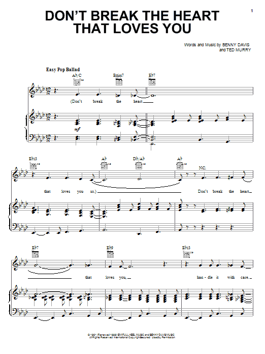 Produktbild zu: Don't Break The Heart That Loves You