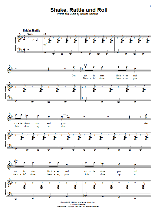 Produktgalerie: Seite 1 von 1 Shake, Rattle And Roll, Bill Haley, Gesang, Klavier