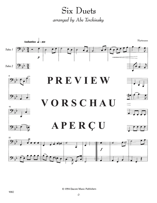 Product gallery: Page 4 of 19 Six Duets , , (Tuba Duet)