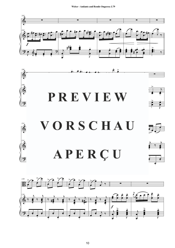 Produktgalerie: Seite 11 von 11 Andante & Rondo Ongarese J. 79, , Viola und Klavier