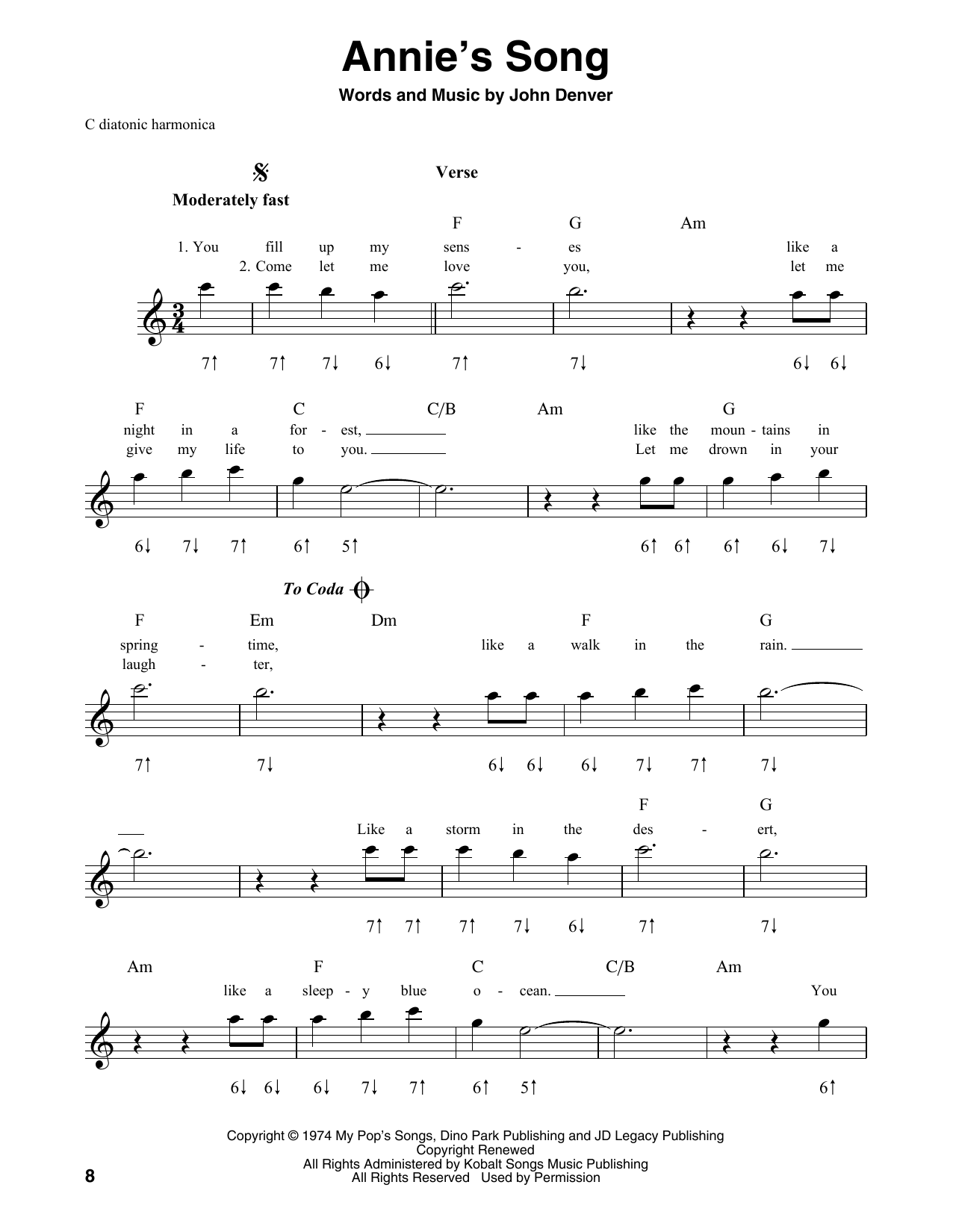 Product gallery: Page 1 of 1 Annie's Song, John Denver