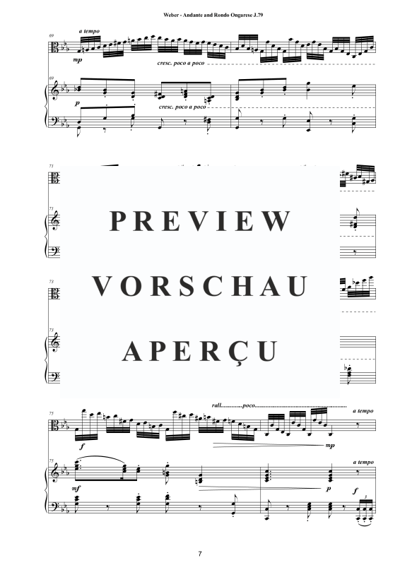 Produktgalerie: Seite 8 von 11 Andante & Rondo Ongarese J. 79, , Viola und Klavier