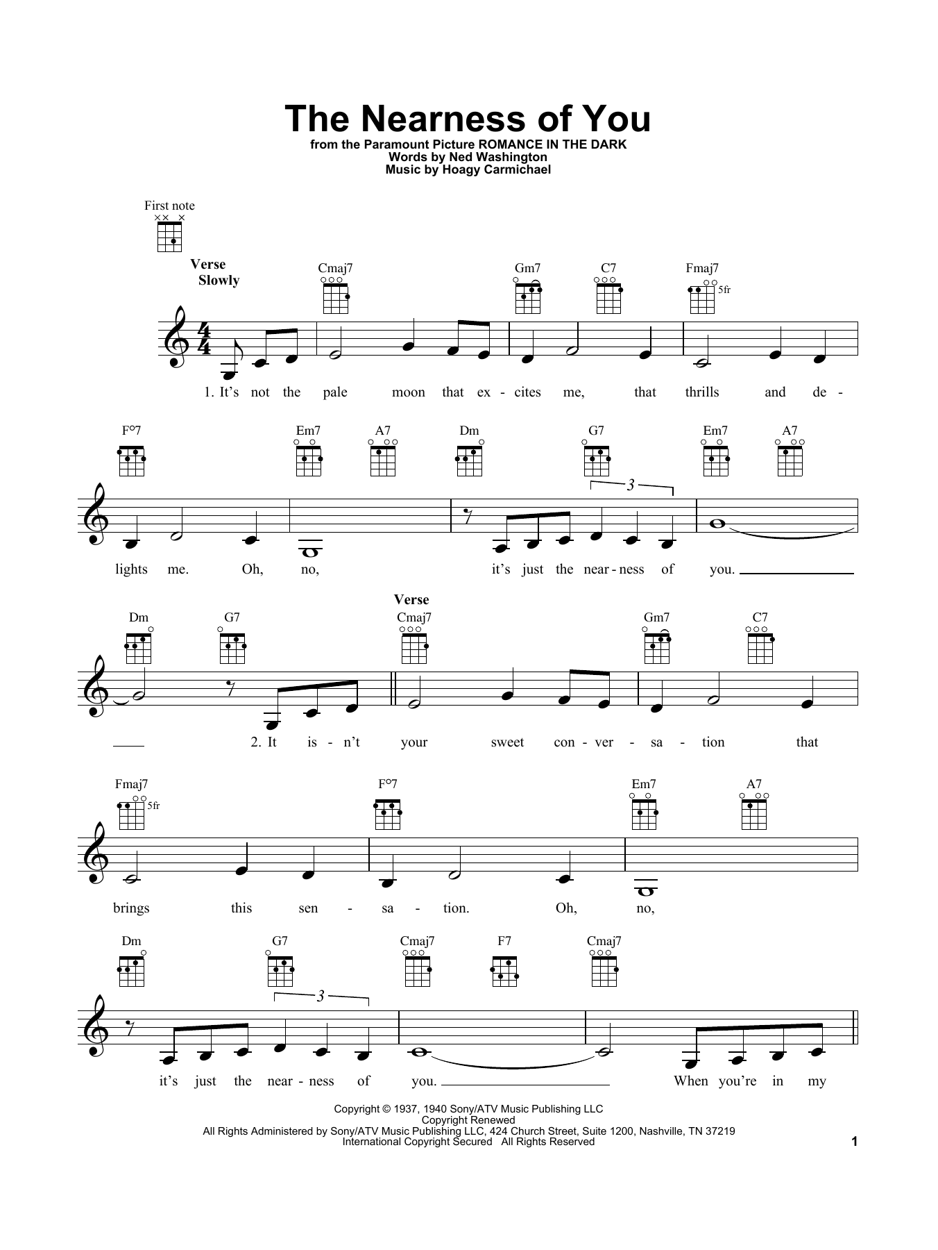Product gallery: Page 1 of 1 The Nearness Of You, Hoagy Carmichael