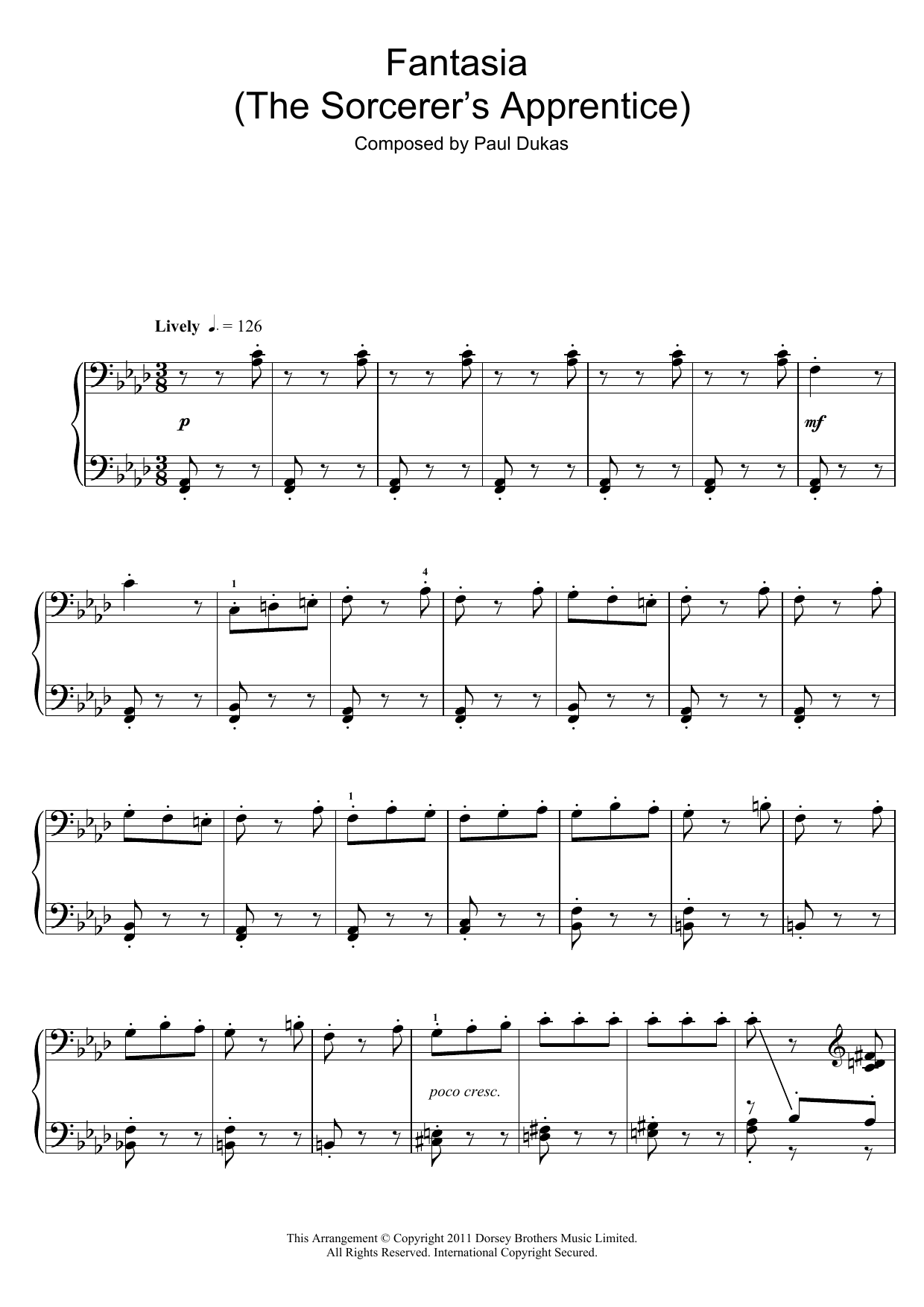 Product gallery: Page 1 of 1 Fantasia (The Sorcerer's Apprentice), Paul Dukas
