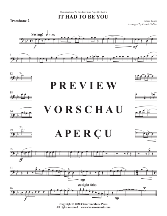 Product gallery: Page 5 of 7 It Had To Be You , , (Trombone Quartet)