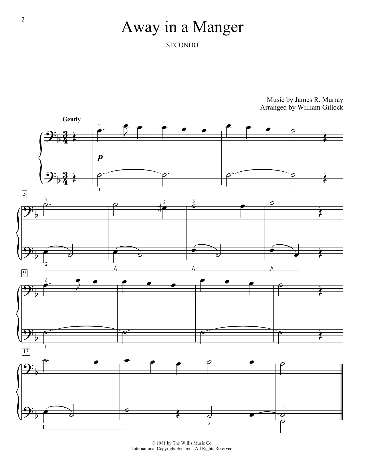 Product gallery: Page 1 of 1 Away In A Manger, William Gillock