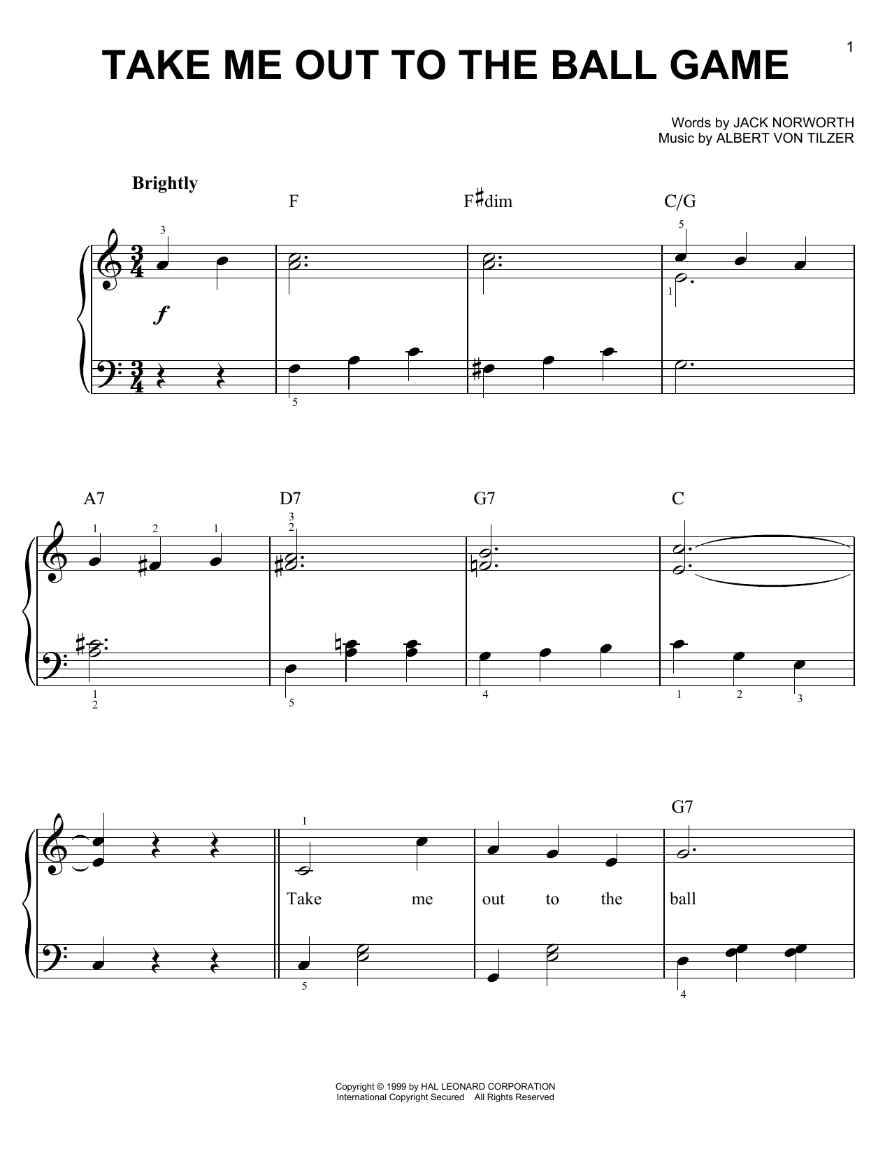 Produktbild zu: Take Me Out To The Ball Game