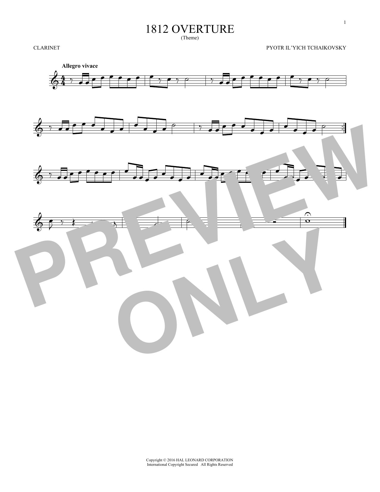 Product gallery: Page 1 of 1 1812 Overture, Pyotr Il'yich Tchaikovsky
