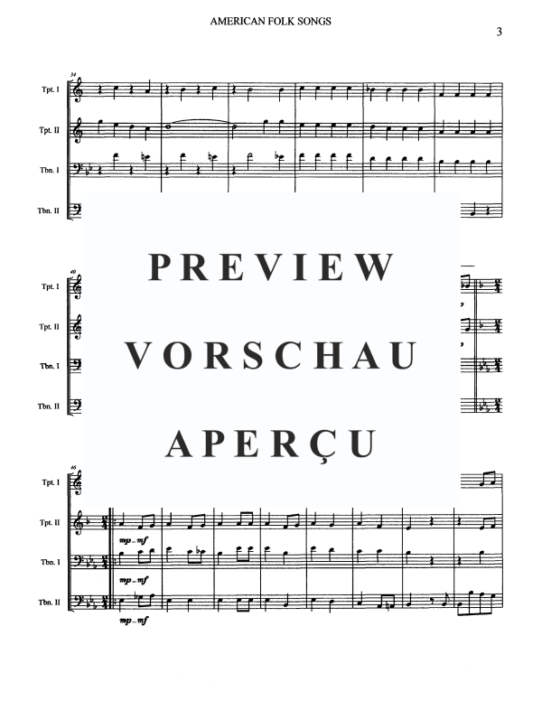 Produktgalerie: Seite 5 von 11 American Folk Songs, , Blechbläser Quartett