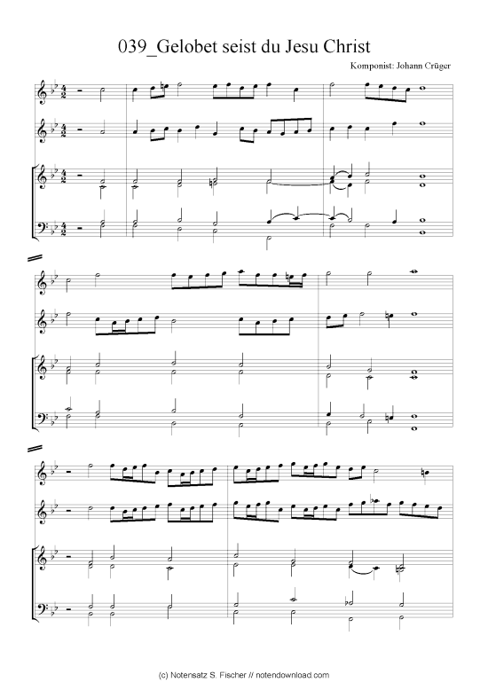 Produktbild zu: Gelobet seist du Jesu Christ Johann Crüger
