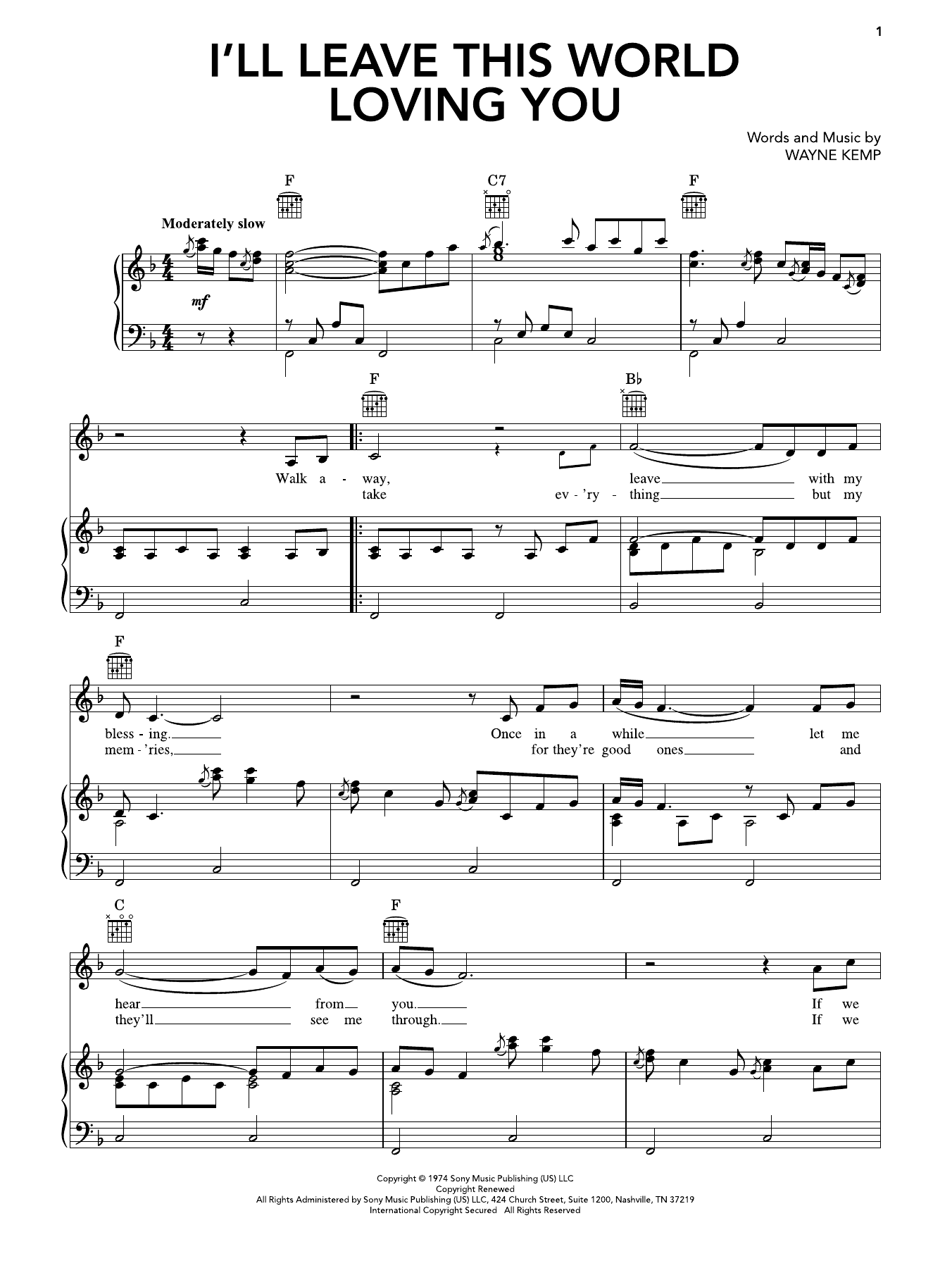 Produktgalerie: Seite 1 von 1 I'll Leave This World Loving You, Ricky Van Shelton, Gesang, Gitarre, Klavier