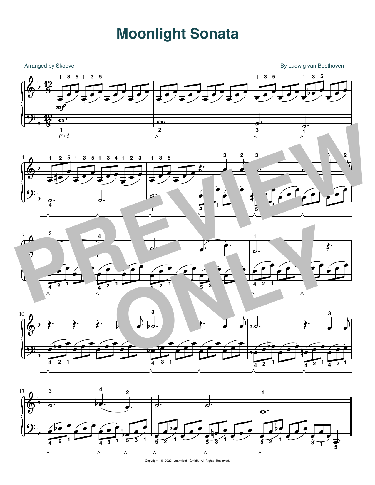 Product picture to: Moonlight Sonata (arr. Skoove)