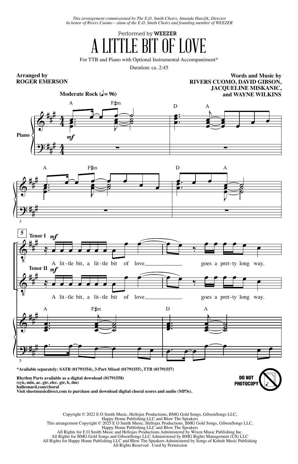 Product picture to: A Little Bit Of Love (arr. Roger Emerson)