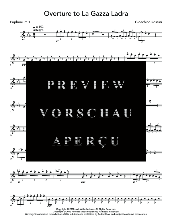 Product gallery: Page 7 of 11 Overture to La Gazza Ladra, , (Tuba Quartett EETT)