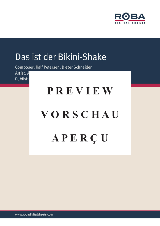Product gallery: Page 2 of 4 Das ist der Bikini-Shake , , Piano and Voice