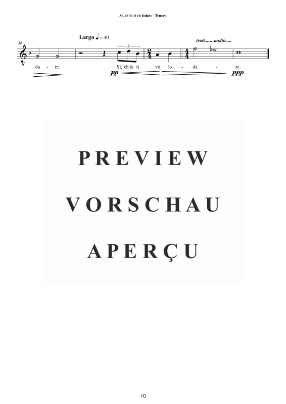 Produktgalerie: Seite 11 von 11 Si, ch'io ti vò lodare - Lobgesang, , Gemischter Chor a capella