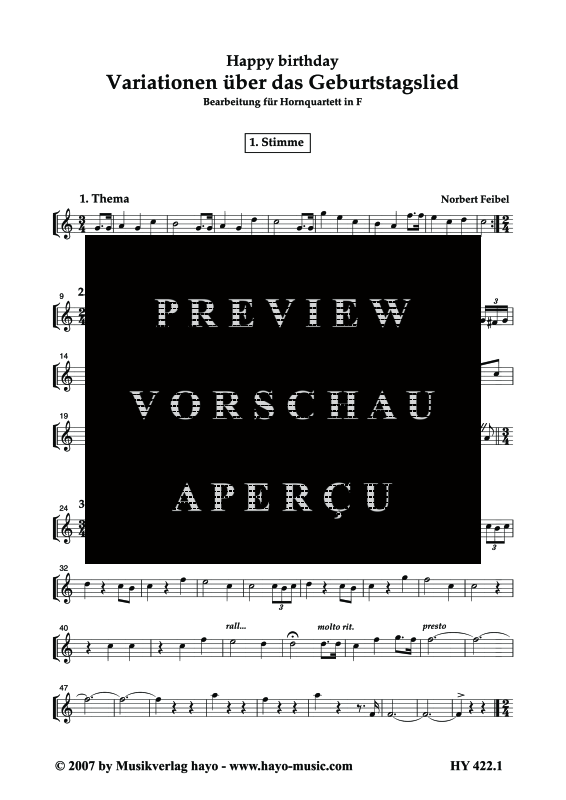 gallery: Happy Birthday, , (Horn Quartett)