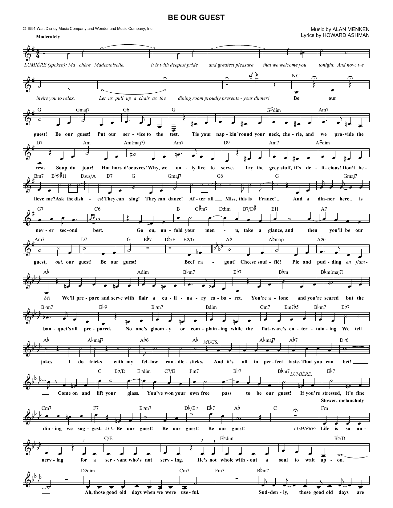 Produktbild zu: Be Our Guest (from Beauty And The Beast)