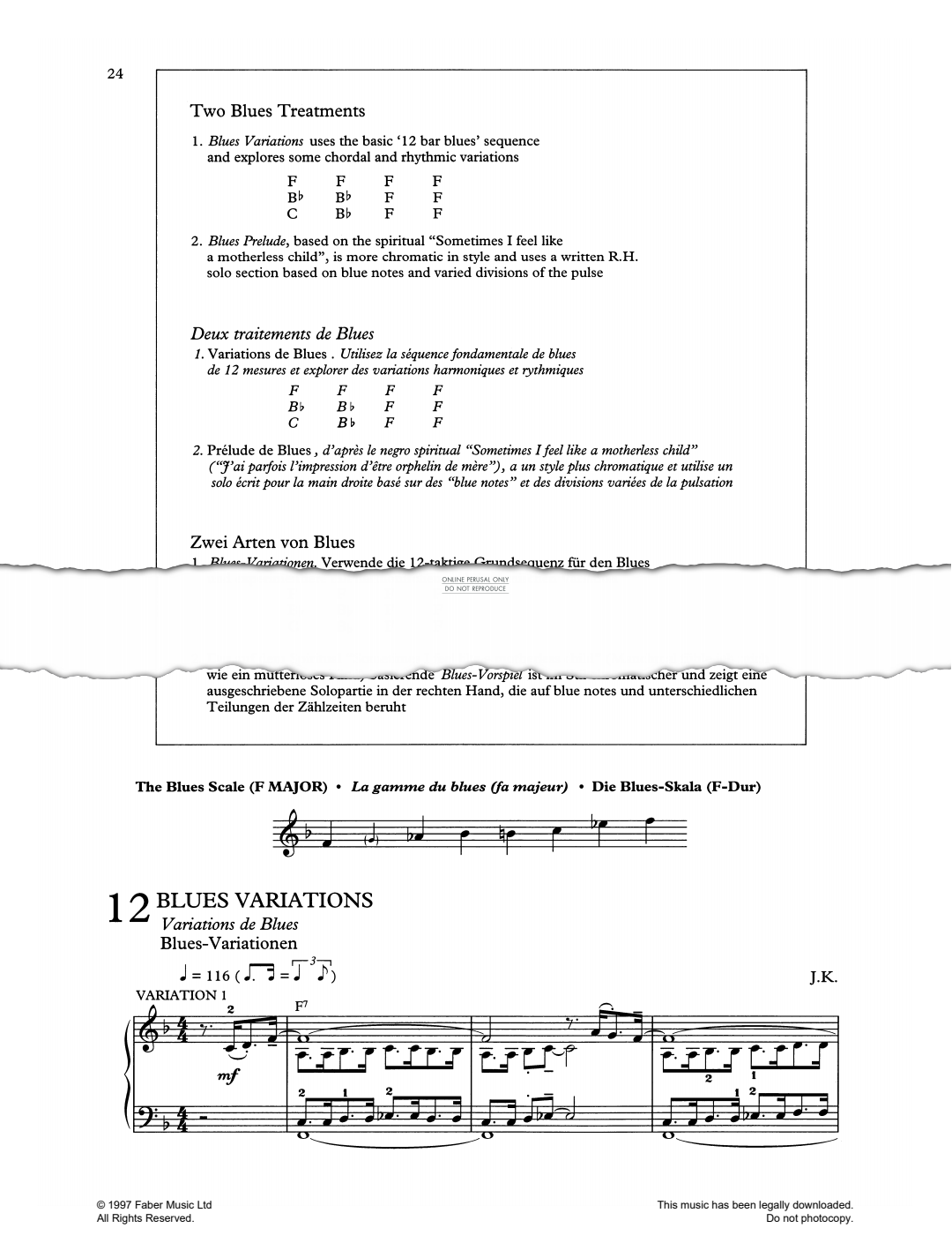 Produktgalerie: Seite 1 von 1 Blues Variations, John Kember, Klavier