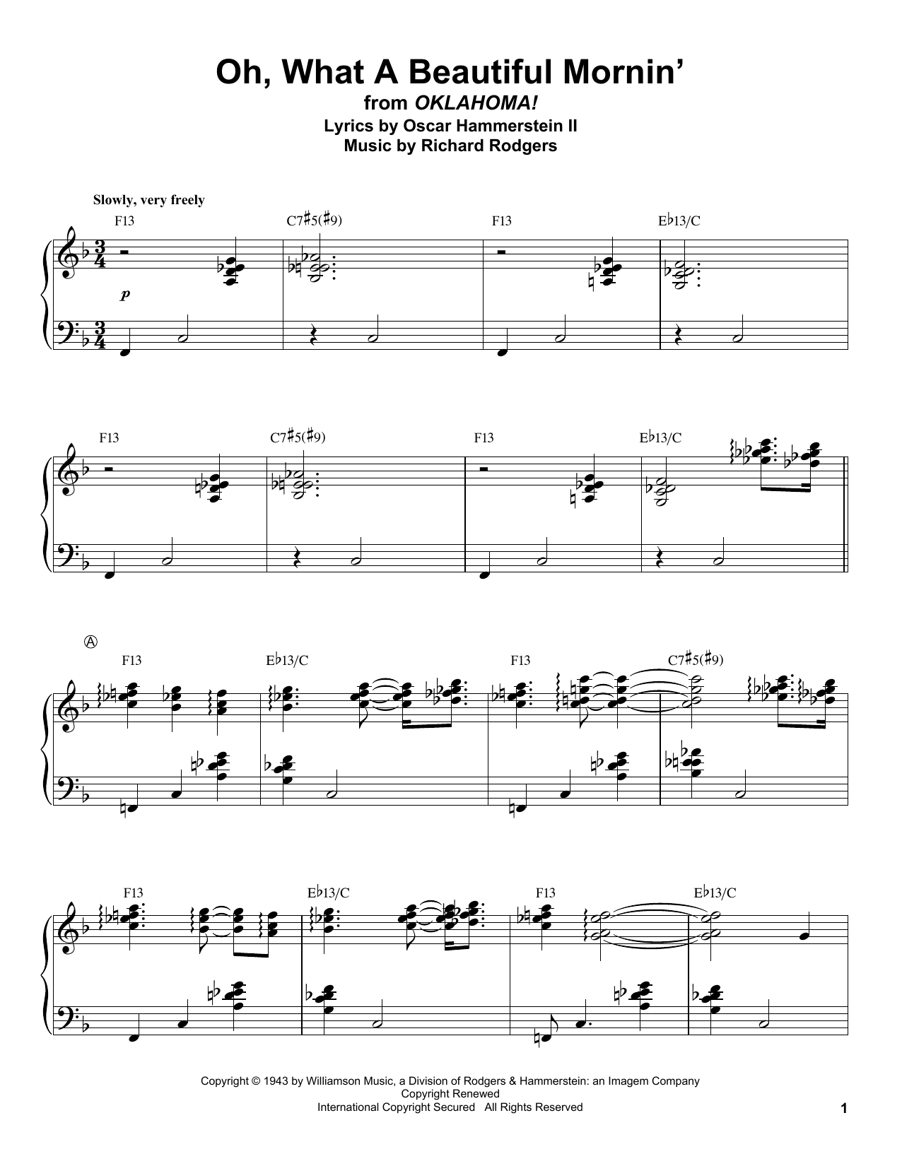 Produktbild zu: Oh, What A Beautiful Mornin' (from Oklahoma!)