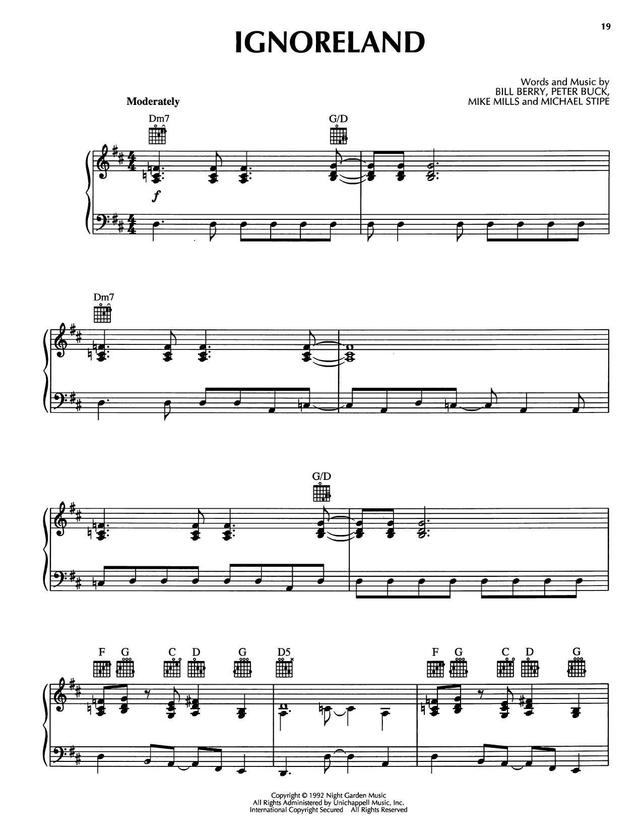 Produktgalerie: Seite 1 von 1 Ignoreland, R.E.M., Gesang, Gitarre, Klavier