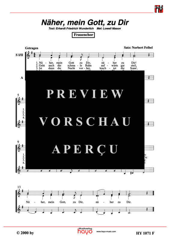 N�her, mein Gott, zu dir