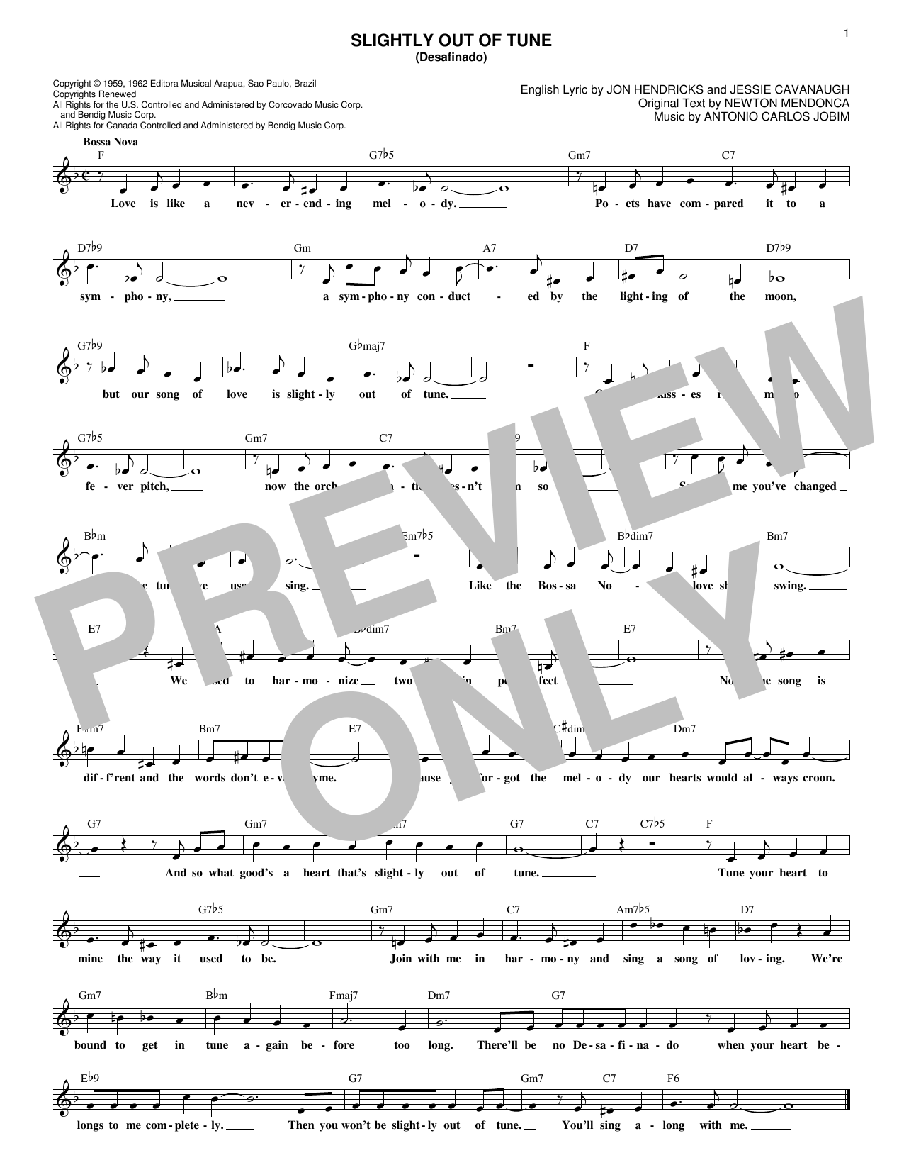 Product picture to: Slightly Out Of Tune (Desafinado)