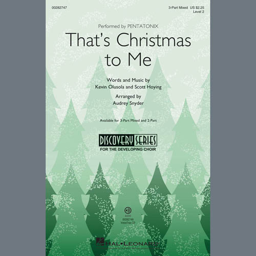 Produktbild zu: That's Christmas To Me (arr. Audrey Snyder)
