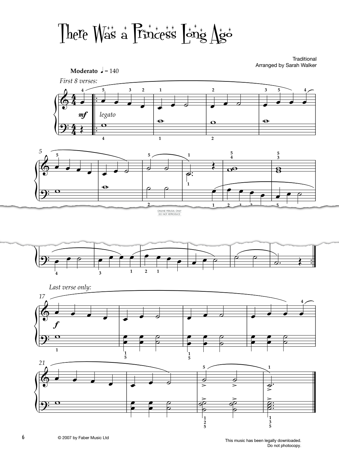 gallery: There Was A Princess Long Ago, Sarah Walker, Klavier