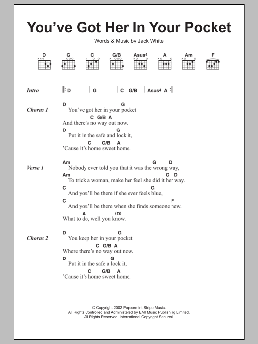 Produktgalerie: Seite 1 von 1 You've Got Her In Your Pocket, The White Stripes, Gitarre