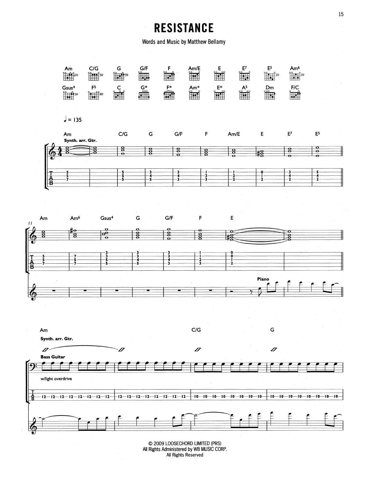 Produktgalerie: Seite 1 von 1 Resistance, Muse, Gitarre