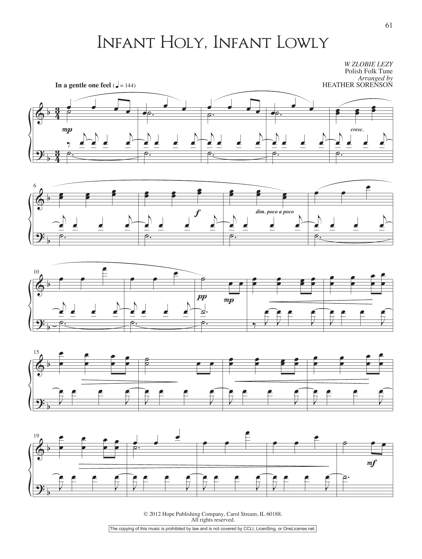 Product gallery: Page 1 of 1 Infant Holy, Infant Lowly, Heather Sorenson