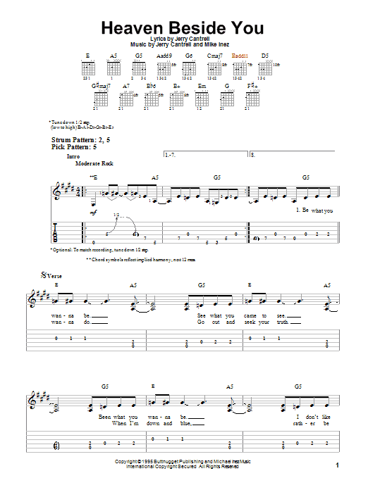Produktgalerie: Seite 1 von 1 Heaven Beside You, Alice In Chains, Gitarre