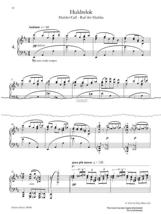 Produktgalerie: Seite 1 von 1 Huldrelok (Hulder-Call) Op.44, Agathe Backer Grøndahl, Klavier