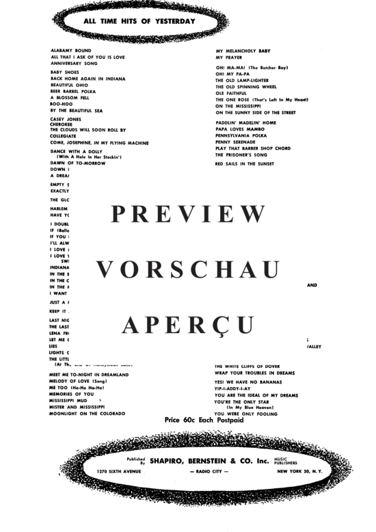Produktgalerie: Seite 7 von 8 Where Do You Work-a John? , Popular Standard, Klavier und Gesang